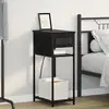 Image de vidaXL Cabinet de chevet Chêne noir 41 x 28 x 76 cm Bois d'ingénierie