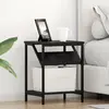 Image de vidaXL Cabinet de chevet Chêne noir 38 x 30 x 48 cm Bois d'ingénierie