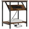 Image de vidaXL Cabinet de chevet 2 pc Chêne fumé 38 x 30 x 48 cm