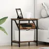Image de vidaXL Cabinet de chevet 2 pcs Chêne fumé 38 x 30 x 48 cm