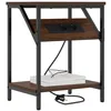 Image de vidaXL Cabinet de chevet 2 pc Chêne brun 38 x 30 x 48 cm