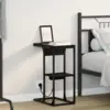 Image de vidaXL Cabinet de chevet Chêne noir 41,5 x 26 x 60,5 cm