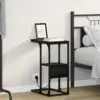 Image de vidaXL Cabinet de chevet Chêne noir 41,5 x 26 x 60,5 cm