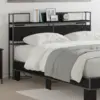 Image de vidaXL Tête de lit de rangement Chêne noir Bois d'ingénierie