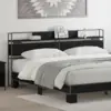 Image de vidaXL Tête de lit de rangement Chêne noir Bois d'ingénierie