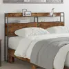 Image de vidaXL Tête de lit de rangement Chêne fumé Bois d'ingénierie