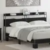 Image de vidaXL Tête de lit de rangement Chêne noir Bois d'ingénierie