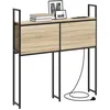 Image de vidaXL Headboard de Rangement avec Station de Charge Chêne sonoma