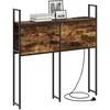 Image de vidaXL Headboard de Rangement avec Station de Charge Chêne fumé