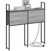 Image de vidaXL Headboard de Rangement avec Station de Charge Sonoma gris