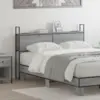 Image de vidaXL Headboard de Rangement avec Station de Charge Sonoma gris