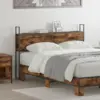Image de vidaXL Headboard de Rangement avec Station de Charge Chêne fumé