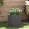 Image de vidaXL Cache-pot de jardin Noir 32 x 32 x 40 cm Acier laminé à froid