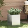Image de vidaXL Cache-pot de jardin Acier galvanisé 32 x 32 x 40 cm