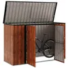 Image de vidaXL Boîte de Rangement de Jardin Marron 214 x 82 x 132 cm Acier