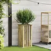 Image de vidaXL Caisses de plantation Marron 33 x 33 x 65 cm Pinède imprégnée