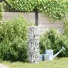 Image de vidaXL Robinet Gabion Argenté 25 x 25 x 100 cm Acier inoxydable