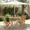 Image de vidaXL Ensemble de salle à manger pour jardin 3 pc Marron