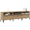 Image de vidaXL Meuble TV avec tiroir Chêne artisanal 150 x 30 x 45 cm, Meuble TV moderne, console pratique et robuste, avec rangement, tiroirs, parfait pour votre salon
