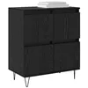 Image de vidaXL Dressoir Zwart Eiken 60 x 35 x 70 cm