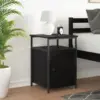 Image de vidaXL Cabinet de chevet avec tiroir Chêne noir Bois d'ingénierie