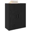 Image de vidaXL Wandkast Zwart Eiken 69,5 x 34 x 90 cm Bewerkt hout
