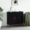Image de vidaXL Buffet Chêne noir 89,5 x 34 x 80 cm Bois d'ingénierie