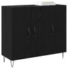 Image de vidaXL Buffet Chêne noir 90 x 32,5 x 80 cm Bois d'ingénierie