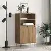 Image de vidaXL Haut Armoire Marron 60 x 36 x 110 cm Bois d'ingénierie