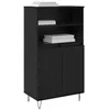 Image de vidaXL Haut Armoire Noir 60 x 36 x 110 cm Bois d'ingénierie