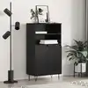 Image de vidaXL Haut Armoire Noir 60 x 36 x 110 cm Bois d'ingénierie