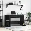 Image de vidaXL Bureau Chêne noir 140 x 50 x 75 cm Bois d'ingénierie