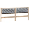 Image de vidaXL Tête de lit Marron et gris clair 200 cm Bois massif en pin, Tête de lit moderne, design rectangulaire, bois durable, décor gris clair, style minimaliste, matériau respirant