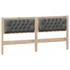 Image de vidaXL Tête de lit marron et gris foncé 180 cm Bois massif en pin, Tête de lit moderne, design rectangulaire, bois durable, décor gris clair, style minimaliste, matériau respirant