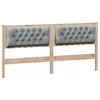 Image de vidaXL Tête de lit Marron et gris clair 160 cm Bois massif en pin, Tête de lit moderne, design rectangulaire, bois durable, décor gris clair, style minimaliste, matériau respirant