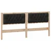 Image de vidaXL Tête de lit Autre Marron et noir 160 cm Bois massif en pin
