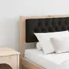 Image de vidaXL Tête de lit Marron et noir Bois massif en pin