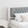 Image de vidaXL Tête de lit Autre Blanc et gris clair 160 cm Bois massif en pin