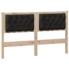 Image de vidaXL Tête de lit Autre Marron et noir 150 cm Bois massif en pin