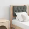 Image de vidaXL Tête de lit marron et gris foncé 135 cm Bois massif en pin