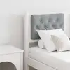 Image de vidaXL Tête de lit Autre Blanc et gris clair 135 cm Bois massif en pin