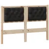 Image de vidaXL Hoofdbord Anders Bruin en zwart 120 cm Massief grenenhout