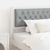 Image de vidaXL Tête de lit Autre Blanc et gris clair 100 cm Bois massif en pin