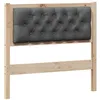 Image de vidaXL Tête de lit Autre marron et gris foncé 90 cm Bois massif en pin