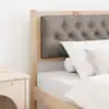 Image de vidaXL Tête de lit Autre Marron et taupe 90 cm Bois massif en pin