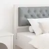 Image de vidaXL Tête de lit Autre Blanc et gris clair 90 cm Bois massif en pin