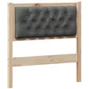Image de vidaXL Tête de lit Autre marron et gris foncé 80 cm Bois massif en pin