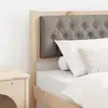 Image de vidaXL Tête de lit Autre Marron et taupe 75 cm Bois massif en pin