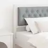 Image de vidaXL Tête de lit Autre Blanc et gris clair 75 cm Bois massif en pin