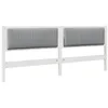 Image de vidaXL Tête de lit capitonnée avec tête de lit Blanc 200 cm Pin massif, Essentiels de chambre, tête de lit rectangulaire moderne, design sculptural, accessoire minimaliste